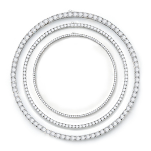 Collar Tonglin de Plata de Ley 925 con Moissanita, Estilo Clásico, Engaste Completo con Corte Brillante Redondo de 3.0/4.0/5.0MM - Product Image 6
