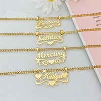 Collar con Nombre Personalizado de Moda, Diseño de Corazón, Acero Inoxidable, Certificación CE, Regalo para el Día de la Madre