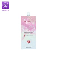 YiXing Gel de sécurité imprimé personnalisé crème solaire bec verseur pochette supplément emballage cosmétique échantillon Sachet