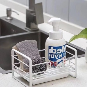 Égouttoir à éponge moderne transfrontalier, support de rangement mural écologique pour évier de cuisine, pour usage hôtelier, avec support pour boule de fer et savon - Product Image 4
