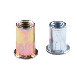 Tuerca de remache de cuerpo moleteado de cabeza plana redonda grande de Venta caliente con color de zinc chapado en - Product Image 5