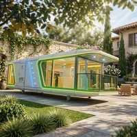 Lüks Uzay Kapsülü Prefabrik Tiny House Uzay Kapsülü Ev / Uzay Kapsülü / Fütüristik Kapsül Kabin Taşınabilir Uzay Kapsülü Ev