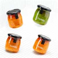 Fábrica 100ml 150ml 200ml Frascos de vidrio vacíos transparentes Contenedores de almacenamiento de grado alimenticio para cocina Hogar