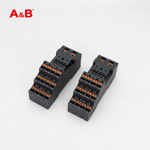 <strong>14</strong>-<strong>Pin</strong> Micro Miniature <strong>Relay</strong> <strong>Socket</strong> 10A 250VAC Electromagnetic Seal Protected Push-In ABKC4C0-ST - Product Image 1