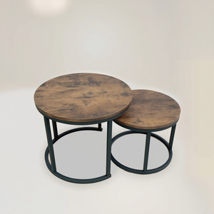 Tavolino da Caffè Rotondo in Legno Massello di Quercia/Betulla, Tavolino da Caffè in <span class=keywords><strong>Noce</strong></span>, Tavolino da Caffè Artistico in Legno Massello di Design Italiano - Product Image 6