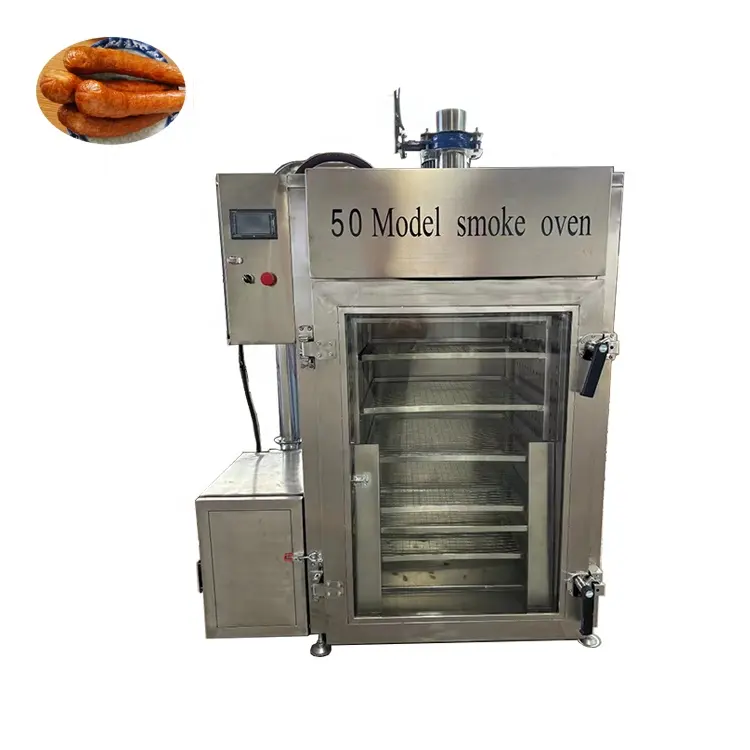 Máquina de fumar salsicha para forno industrial, máquina de peixe defumado para processamento de carne