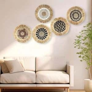 Decoración de oficina de contabilidad letras de ratán macramé toallero cesta tejida arte para paredes hogar barato <span class=keywords><strong>putas</strong></span> enlace de lujo Moody - Product Image 4