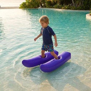Durable outdoor party pvc floating boots <b>inflatable</b> PVC water shoes for walking on water - Product Image 2