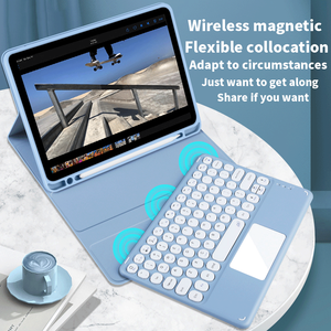 Étui en cuir à fermeture magnétique sans fil pour <span class=keywords><strong>iPad</strong></span>, avec touchpad, crayon compatible avec <span class=keywords><strong>iPad</strong></span> air1, <span class=keywords><strong>air2</strong></span> 9.7 et 2017/2018 pro - Product Image 5