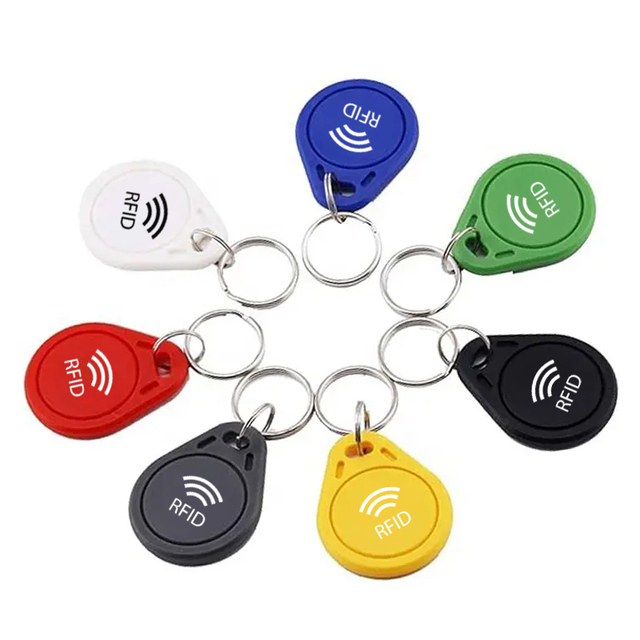 ABS Rfid Keychain Programmer Door Entry Access Control ID Key Tag Chain 125KHz 13.56mhz Blank Rfid Key Fob