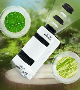 Microscopio Biológico de Juguete con Luz LED de Mano para Niños, Kit de Ciencias, <span class=keywords><strong>60x</strong></span>-120X, Educativo - Product Image 3