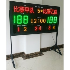 Tableau d'affichage des scores de basket-ball et de football Jd Led avec minuteur et buzzer pour les sports en salle - Product Image 1