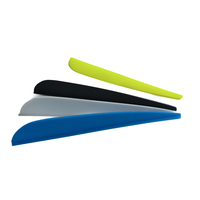 Flèche en plastique de 4 pouces en forme de goutte d'eau Cible de chasse Tir à l'arc Fletching
