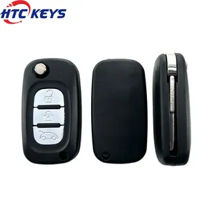 Wholesale key blank shell Competitive Price 3 Buttons Modified Flip Shell Keys Car Key Blank for r-enault