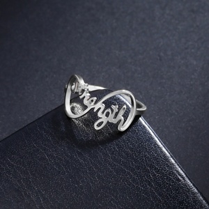 Anillo de Acero Inoxidable con Símbolo de Infinito, Diseño Exclusivo, Joyería Versátil Unisex, Símbolo de Amistad, Anillo a Juego <span class=keywords><strong>para</strong></span> Mejores Amigos - Product Image 2