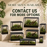 Terrarium pliable de luxe moderne en verre pour reptiles avec design respirant, construction durable, plateau et boîte en plastique