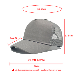 <span class=keywords><strong>Gorra</strong></span> Trucker de 5 Paneles de Algodón Lisa con Logotipo Bordado Personalizado de Bajo Pedido Mínimo y Entrega Rápida para Hombres y Mujeres - Product Image 2