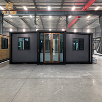 Maison Modulaire Préfabriquée en Conteneur Extensible en Acier Léger Personnalisée de 20, 30 ou 40 pieds, 2 à 4 Chambres, pour Hôtel ou Habitation en Extérieur (ADU)