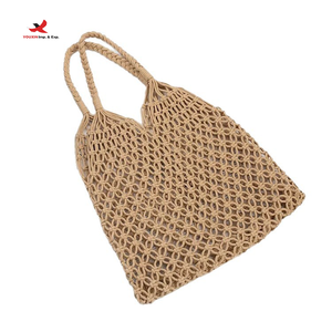 Hand-woven Cotton Rope Net Bag <b>Summer</b> Shopping Tote Women's Fashion Factory Direct Wholesale <b>Handbags</b> RTS Bulk Mixed Order - Product Image 1