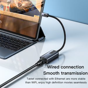 Câble adaptateur réseau <span class=keywords><strong>Ethernet</strong></span> RJ45 SAMZHE 17,5 cm Type-C vers 10/100/1000 Mbps pour MacBook, ordinateurs portables et adaptateur externe pour <span class=keywords><strong>Switch</strong></span> - Product Image 2