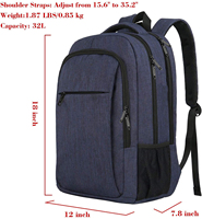 Sac à dos unisexe élégant de style coréen, résistant à l'eau, en polyester Oxford, pour ordinateur portable, design décontracté pour les étudiants et les voyageurs