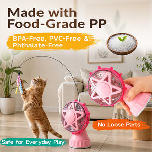 <b>Interactive</b> <b>Cat</b> <b>Toy</b> Dispensing Wheel Treat Feeder Food Dispenser for Indoor <b>Cats</b> OEM ODM - Product Image 1