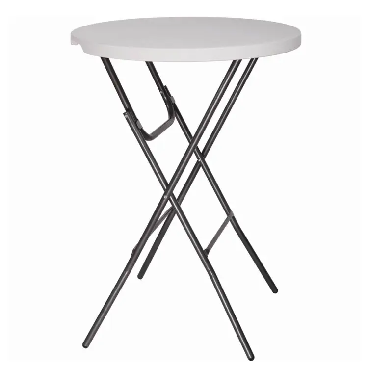 80cm Round Folding Table High Bar Table Hot Sales Plastic for Cocktail Metal Iron Modern Commercial Furniture 10 Pcs 5-7 Days