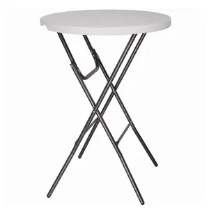 Mesa plegable redonda de 80cm, mesa de barra alta, gran oferta, plástico para cóctel, muebles comerciales modernos de hierro y Metal, 10 Uds., 5-7 días