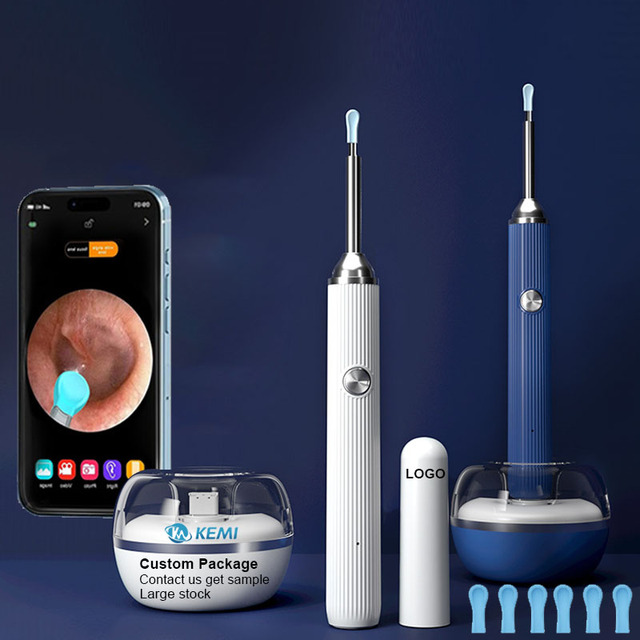 Inspection Camera Visual Wifi Ear Wax Removal Tool 1080P Otoscope Earwax Cleaner Endoscope Wireless Earpick With Charging Cradle