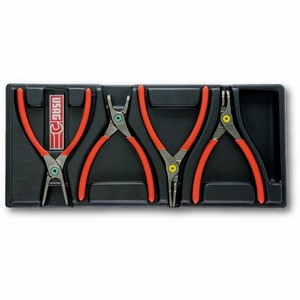 Jeu de pinces à circlips internes Usag, pointe de 1/8 po, mâchoire de 1/4 po, qualité industrielle, acier au chrome vanadium, poignée orange - Product Image 1