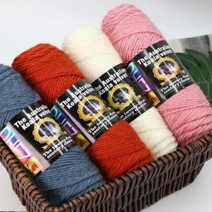 Directo de fábrica 100g Koala terciopelo tejido a mano prendas de vestir bufanda medio grueso palo costura lana mezclada hilo 100% teñido al por mayor - Product Image 2