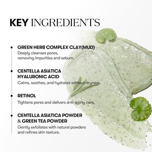 Detergente Viso VT CICA Mask 4.05 Fl Oz con Centella Asiatica, Cura dei Pori, Esfoliante e Idratante - Product Image 4