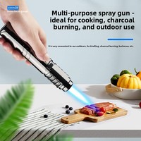 Pistolet de pulvérisation métallique haute température coupe-vent compact pour la cuisine domestique, l'extérieur et la moxibustion – Briquet créatif et portable