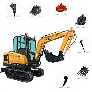 Mini-excavatrice chenillée jaune de Chine, 0,8 tonne, équipement de construction à moteur sur chenilles - Product Image 2