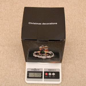Dropshipping Shopify Resin Gingerbread <b>Train</b> Rotating Music Box Christmas <b>Table</b> Decor Gift Ornament - Product Image 4