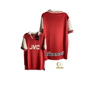 レトロ9697シーズンArsenalesホームアンドアウェイ半袖レトロサッカージャージーTシャツプリントレトロサッカージャージー