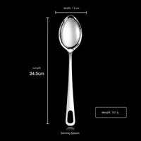 Cuillère à pâtes et soupe personnalisée, écumoire, spatule, spatule ajourée, ustensiles de cuisine en acier inoxydable 201