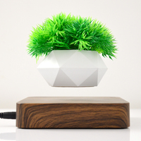 Pot de fleurs magnétique à rotation automatique à 360°, pot de plante lévitant, pot de fleurs intelligent pour plantes, décoration de la maison