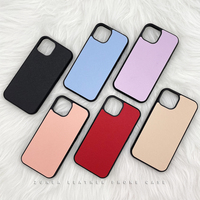 Étui en Faux cuir pour iPhone, coque pour téléphone portable, en cuir synthétique, couleurs mélangées, nouvelle mode