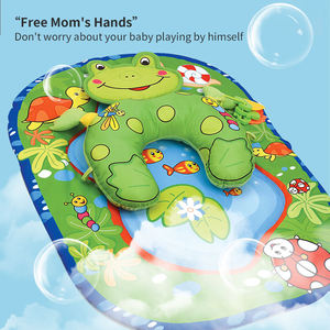 Tapis de jeu pour bébé avec oreiller en forme de U, tapis de jeu doux pour bébé, motif animal, apprentissage précoce, cadeau pour nouveau-né - Product Image 3