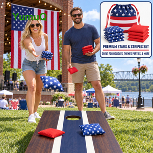 YumuQ American Stars – Lot de 8 sacs de beanbag toutes saisons de taille officielle pour jeux de <span class=keywords><strong>Cornhole</strong></span> compétitifs - Product Image 6