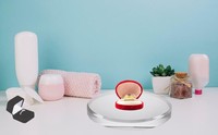 Présentoir Carré Pliable Biseauté en Acrylique Écologique Transparent Poli pour Affichage