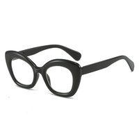 HS3662 1pc Lunettes de lecture correctrices unisexes style Oprah, monture en plastique PC mince anti-lumière bleue, verres papillon, pour presbytie
