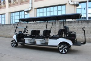 Carrito de Golf Eléctrico HDK a Precio Económico, Personalizado, con 8 Asientos, Sistema de Audio con Pantalla Táctil, para Hoteles, Clubes y Turismo, Batería de 48V160AH, 6.3KW - Product Image 3