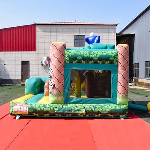 Château gonflable à vendre, zoo vert, maison à rebond, maison gonflable, combo pour enfants - Product Image 3