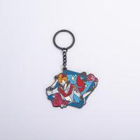 Porte-clés en métal gravé de haute qualité, logo personnalisé, porte-clés en métal pour promotion d'entreprise, cadeau, porte-clés en émail doux