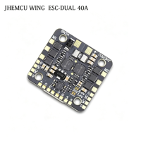 JHEMCU WING ESC-DUAL 40A BLHELI_S 2in1 ESC 2-6S LiPo avec BEC intégré et ampèremètre pour avion RC à double moteur à aile fixe