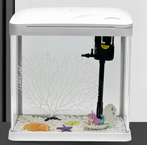Filtre supérieur d'aquarium JSD en verre incurvé HD, circulation intégrée, aquascape écologique, faible bruit pour chambre, bureau, bureau à domicile - Product Image 5