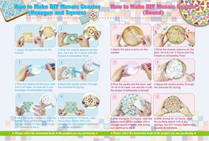 Kit de bricolage créatif pour sous-verres en mosaïque de verre, 2 pièces, couleurs assorties, pour parents et enfants, avec support en bambou, pour la décoration artisanale de la maison, cadeaux, boîte colorée - Product Image 6