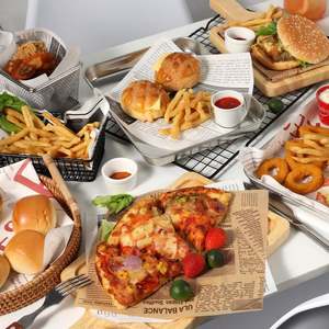 Papier ciré personnalisé recyclable pour emballer les hamburgers et les sandwichs, papiers d'emballage alimentaire résistants à la graisse avec logo personnalisé - Product Image 4